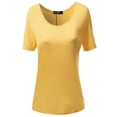 thumbnail image 1 of FashionOutfit Women's Solid Boatneck Dolman T-shirt Tops, 1 of 3