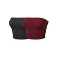 thumbnail image 1 of FashionOutfit Women's Solid Bra Ribbed Tube Top, 1 of 1