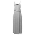 thumbnail image 1 of FashionOutfit Women's Solid Double Layered Elastic Waist Band Maxi Dress, 1 of 1