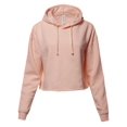 thumbnail image 1 of FashionOutfit Women's Solid Fleece Long Sleeve Crop Hoodie, 1 of 1