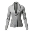 thumbnail image 1 of FashionOutfit Women's Solid Formal Single Button Up Long Sleeve Blazer Jacket, 1 of 1