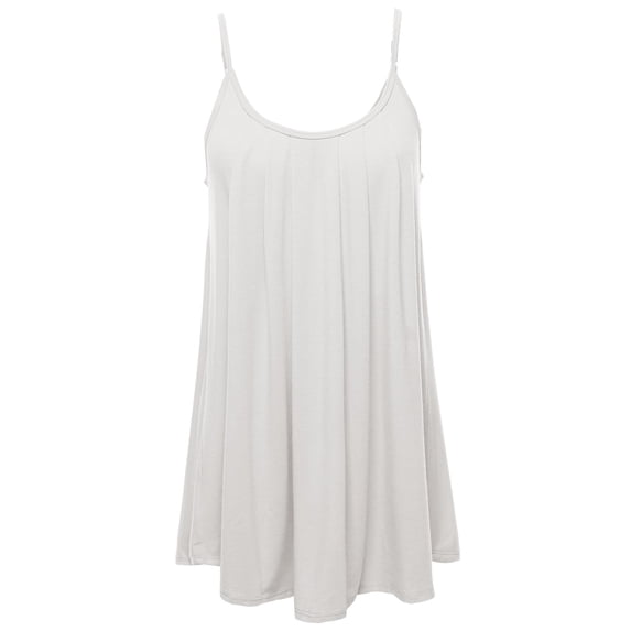 FashionOutfit Women's Solid Front Shirring Cami Jersey Top