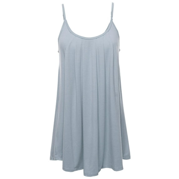 FashionOutfit Women's Solid Front Shirring Cami Jersey Top