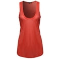 thumbnail image 1 of FashionOutfit Women's Solid Lightweight Sheer Racerback Tank, 1 of 3