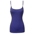 thumbnail image 1 of FashionOutfit Women's Solid Scoop Neck Spaghetti Strap Cami W/ Shelf Bra, 1 of 3