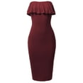 thumbnail image 1 of FashionOutfit Women's Solid Sexy Ruffled Midi Dress, 1 of 1