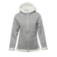 thumbnail image 1 of FashionOutfit Women's Solid Sherpa Bonded Fleece Hooded Jacket, 1 of 1