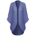thumbnail image 1 of FashionOutfit Women's Solid Short Sleeve Open-Front Kimono Style Cardigan, 1 of 3