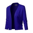 thumbnail image 1 of FashionOutfit Women's Solid Soft Stretch 3/4 Sleeve Layer Short Cardigan, 1 of 3