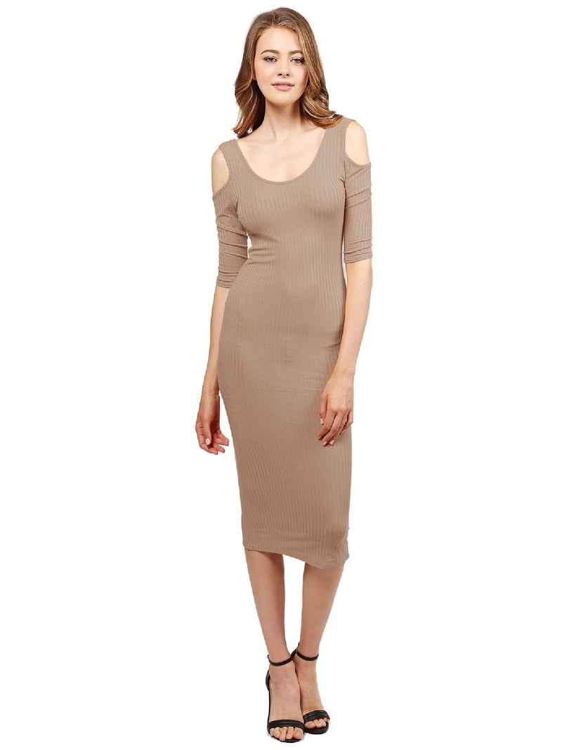 knee length dresses for ladies Sage the Label Corsica Hi Stretch Bodycon Midi Dress