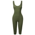 thumbnail image 1 of FashionOutfit Women's Solid Tank Top Cotton Catsuit Bermuda Bodysuit, 1 of 1