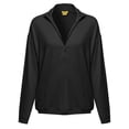 thumbnail image 1 of FashionOutfit Women's Solid Zip-Up Drop Shoulder High Neck Sweatshirt Jacket, 1 of 4