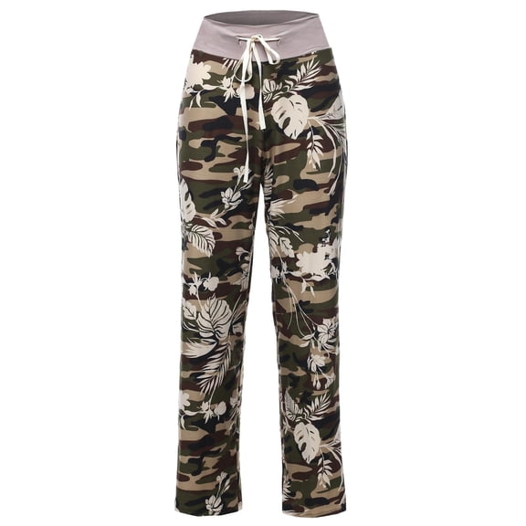 FashionOutfit Women's Solid or Printed Wide Leg Super Comfy Yoga Pants - Made In USA