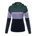 thumbnail image 1 of FashionOutfit Women's Stylish Hoodie Front Kangaroo Pocket Color Block French Terry Top, 1 of 1