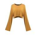 thumbnail image 1 of FashionOutfit Women's Trendy Solid Kimono Long Sleeve Crop Top, 1 of 4