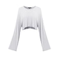 thumbnail image 1 of FashionOutfit Women's Trendy Solid Kimono Long Sleeve Crop Top, 1 of 4