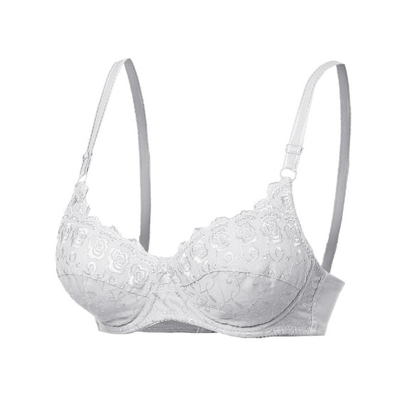 FashionOutfit Women's Underwire Non-Padded Soft Lace Nursing Bras