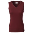 thumbnail image 1 of FashionOutfit Women's VISCOSE Solid Office Soft Stretch Sleeveless Knit Vest Top, 1 of 3