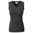 thumbnail image 1 of FashionOutfit Women's VISCOSE Solid Office Soft Stretch Sleeveless Knit Vest Top, 1 of 1