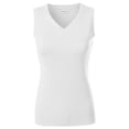 thumbnail image 1 of FashionOutfit Women's VISCOSE Solid Office Soft Stretch Sleeveless Knit Vest Top, 1 of 3