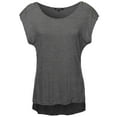 thumbnail image 1 of FashionOutfit Women's Zipper Shoulder Detail Loose Tee, 1 of 3