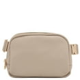 thumbnail image 1 of FashionPuzzle Lightweight Soft PU Pebbled Leather Sling Fanny Pack Belt Bag with Gold Metal Buckle (Travertine), 1 of 8