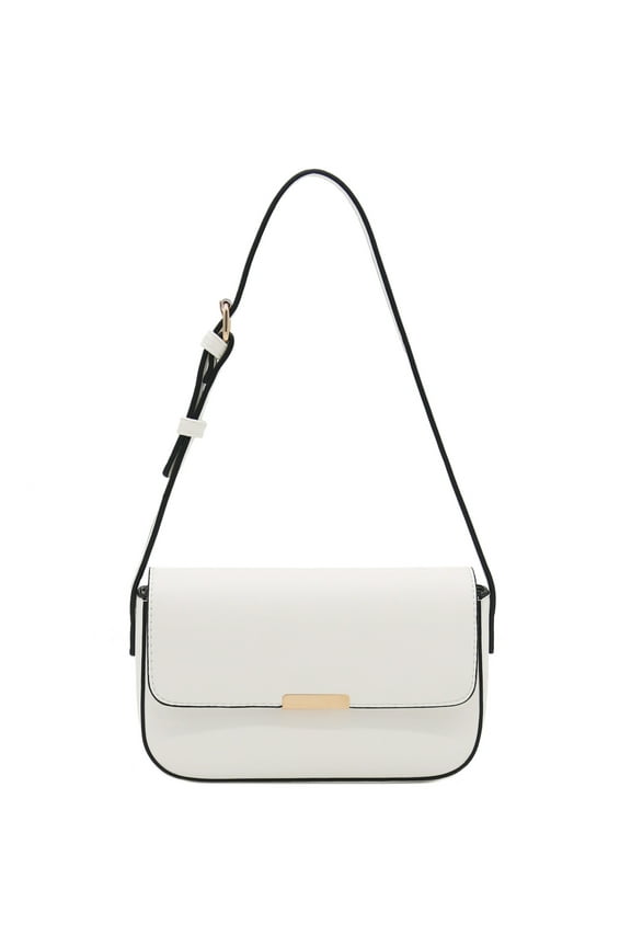 Mini Classic Rectangular Flap Purse Underarm Shoulder Bag (White)