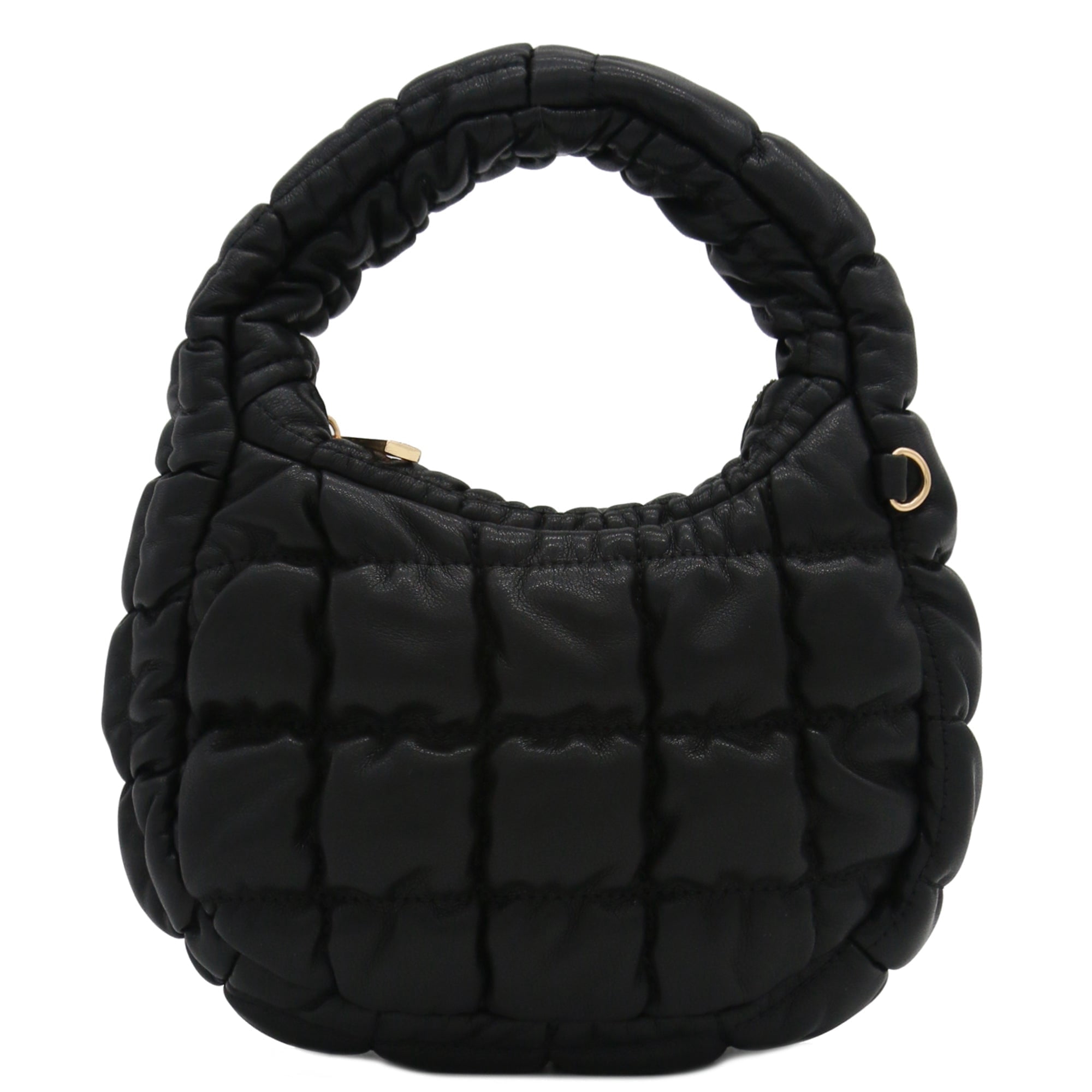 Puffer Small Lambskin Shoulder Bag - Light Taupe