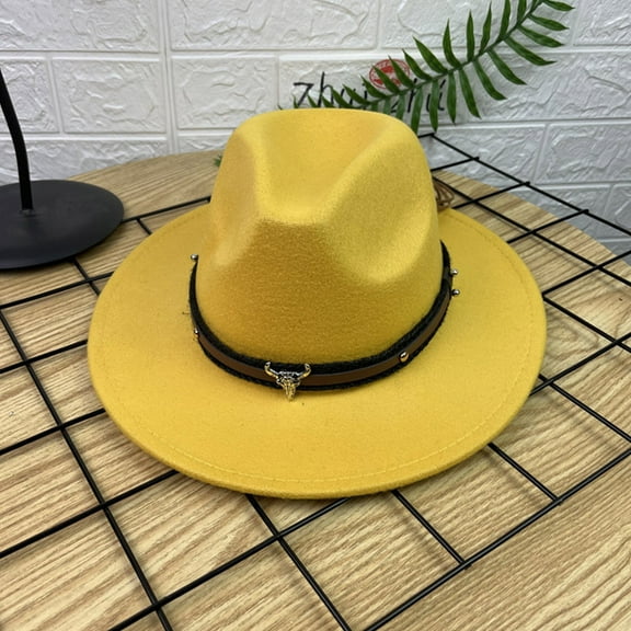 Fashiona Fedora Wide Hat For Women Dress Hat Caps Cowboy Hats Cowgirl Hat