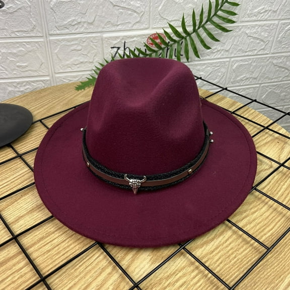 Fashiona Fedora Wide Hat For Women Dress Hat Caps Cowboy Hats Cowgirl Hat