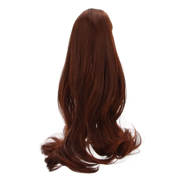Fashionable 1/3 BJD Doll Wig - Heat Resistant Synthetic Dark Brown Long Curly Hair for 21-24cm Dolls