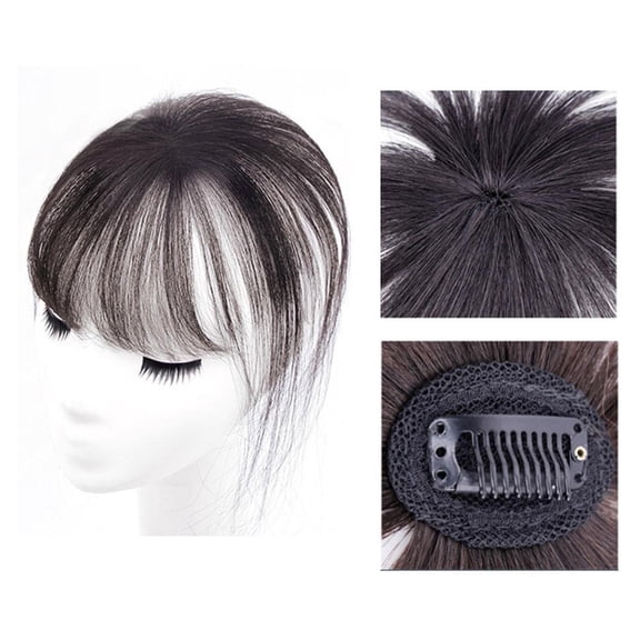 Fashionable 3D Airs Bangs Hair Patch - Natural Looking Synthetic Clip-In Bangs for Women