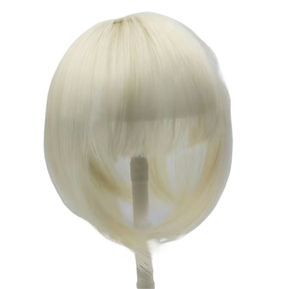 Fashionable 8-Inch Clip-In Synthetic Straight Bangs for Women - Perfect for Thinning & Gray Hair Coverage