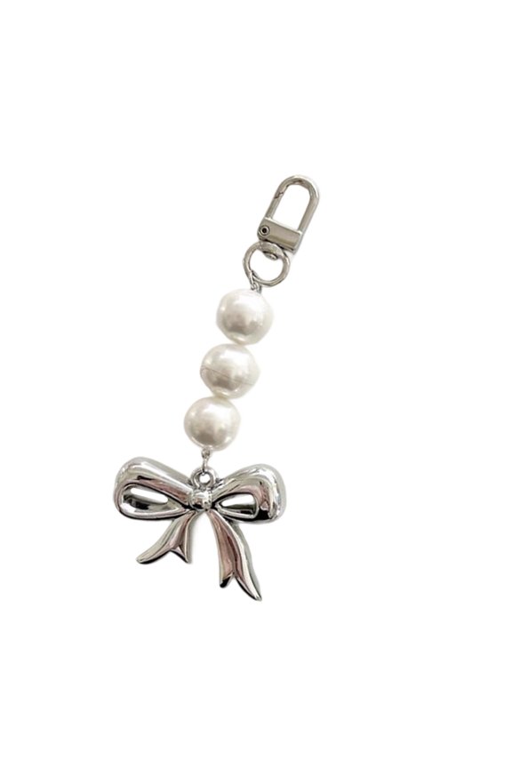 Fashionable Acrylic Bowknot Bead Keychain for Bags, Backpacks, Keys - Lightweight Decorative Accessory Gifts for Women