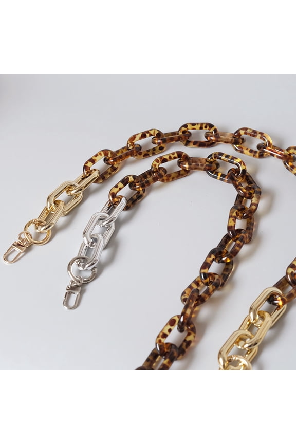 Fashionable Acrylic Resin Chain With Contrasting Colors, Retro And Exaggerated
