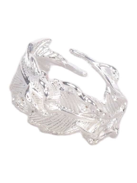 Fashionable Adjustable Open Rings with Feathered Thorn Detailing Hypoallergenically Alloy Finger Accessories for Gifting