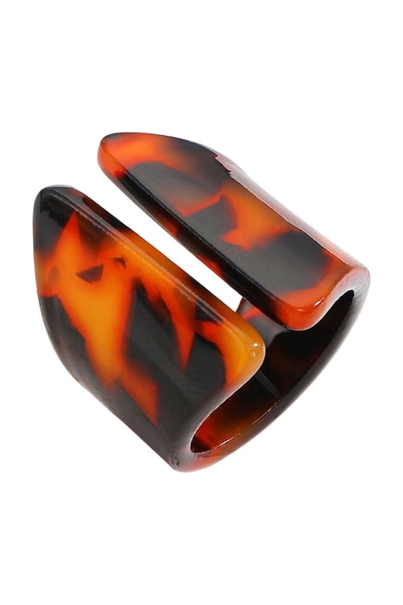 Fashionable Adjustable Opening Leopard Print Ring Lightweight Acrylic Jewelry Gift