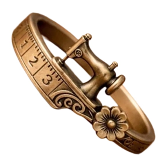 Fashionable Alloy Sewing Machine Shape Rings Sizes 6 7 8 Handmade Gift