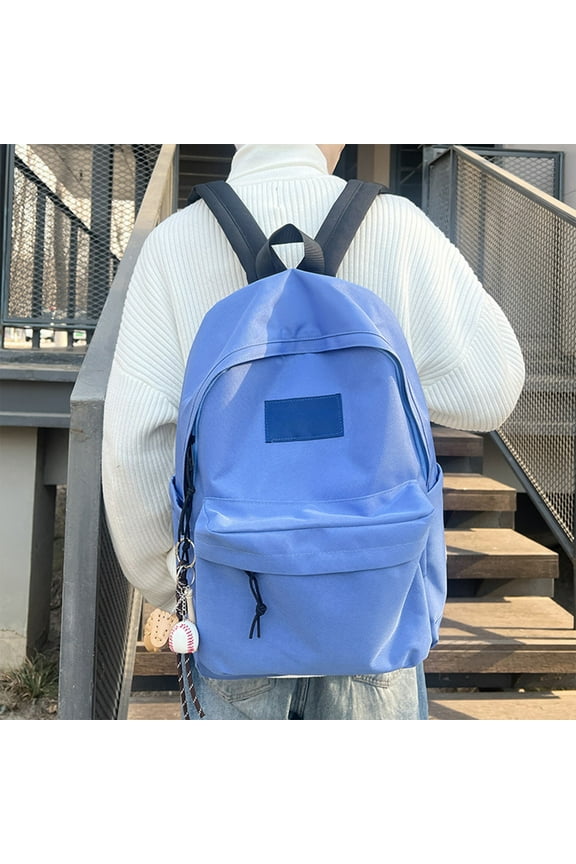 Fashionable And Backpack Large Capacity Backpack Solid Color Student Office Worker Travel Backpack Women's Ins Backpack High End Bag