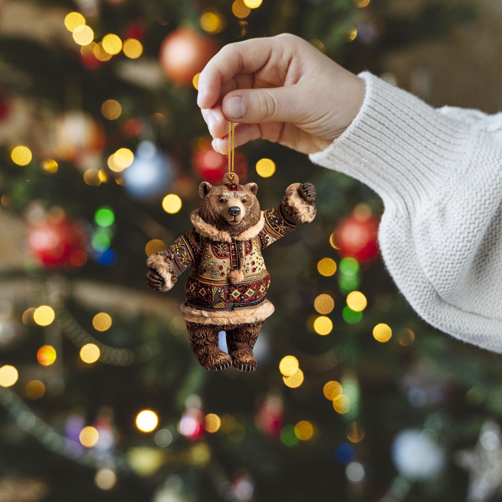 Fashionable And Cute Brown Bear Jewelry Acrylic Flat Pendant 2024 New