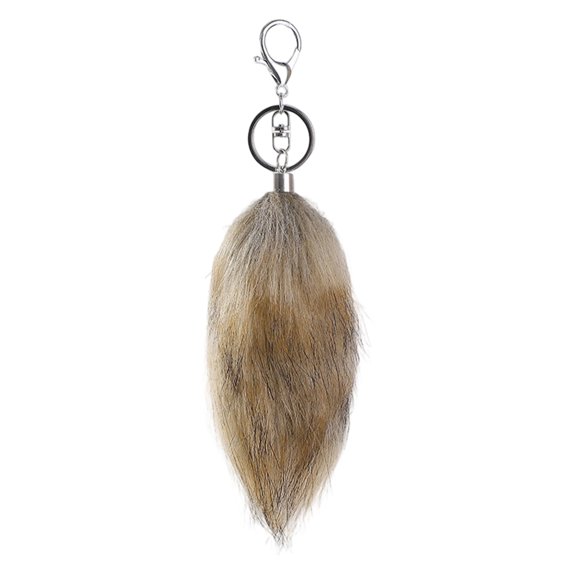 Fashionable Animal Tail Keychain with Soft Faux Furs for Bag Decoration Backpack Ornament Elegant Car Key Accessory