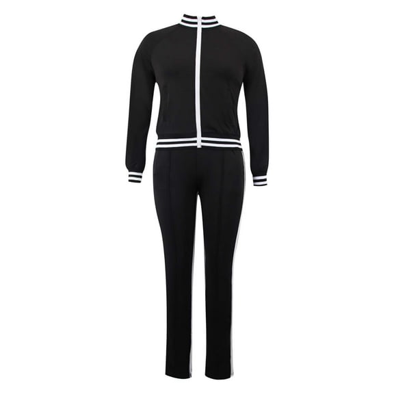 Fashionable Autumn And Winter Women's Solid Color Casual 2 Piece Pants Sportswear Suit plus Size Pant Suits for Women Wedding Guest Slim Fit Suits for Women Women Two Piece Womens Tan Suit Paid Pants