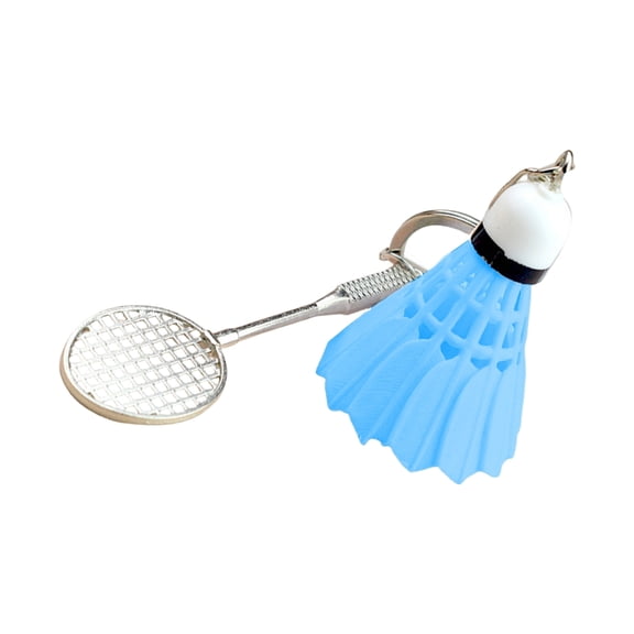 Fashionable Badminton Racket Keyring Unique Sports Themed Keychain Novelty Shuttlecock Bag Accessories for Daily Use