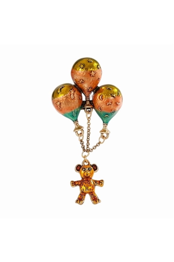 Fashionable Balloon Bear Brooch Elegant Balloon Bear Tassels Brooch Lapel Pin Jewelry For Unisex Fashion Lovers