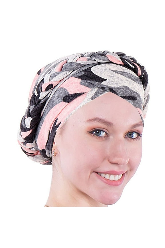 Fashionable Barrettes Leopard Print Milk Silk Scarf Hat Textured Headwrap Soft Comfy Braids Wrap Cap for Women