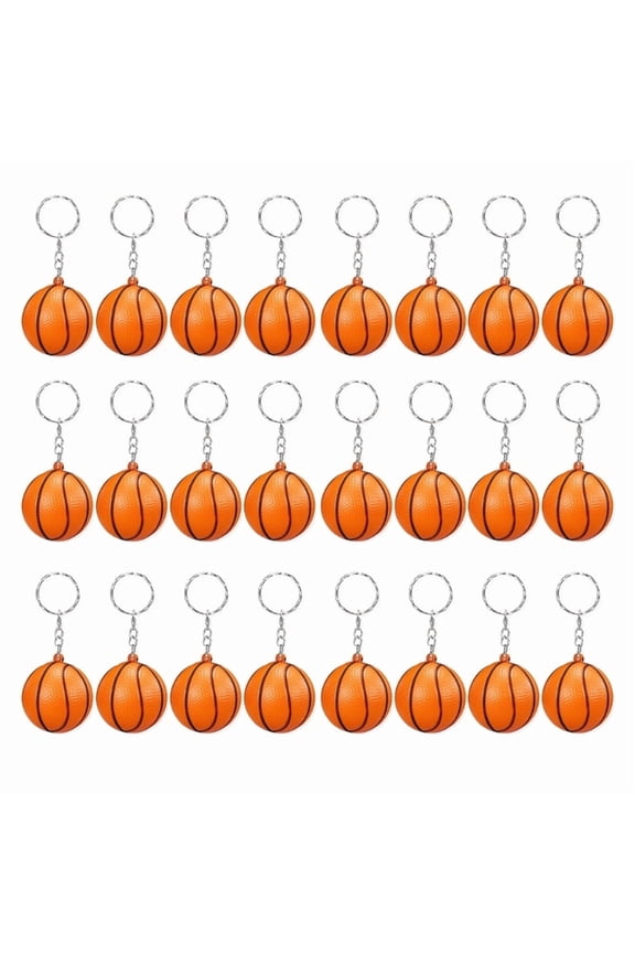 Fashionable Basketball Keychains Sturdy PU Sponge Ball Keyrings Accessory for Sports Fans and School Clubs Daily Use