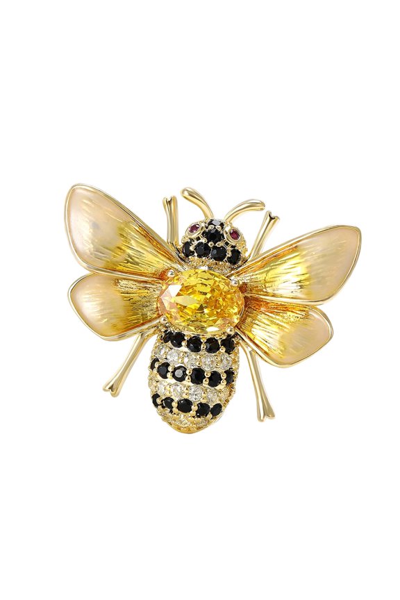 Fashionable Bees Design Brooch With Smooth Finishes Unique Bees Design Pin Adornment Suitable For Various Occasions