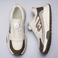 thumbnail image 1 of Fashionable Beige Sneakers with Modern Aesthetics, Featuring a Comfortable Mesh Breathable Design, an Innovative Rotating Button Lacing System, and a Lightweight, Cushioned Sole. Ideal for Casual, 1 of 5