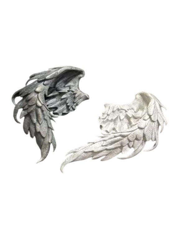 Fashionable Black And White Winged Earrings Versatile Dainty Design Ear Studs Ideal For Layering Or Single Wear