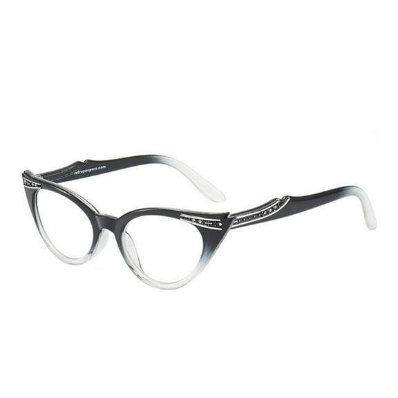 Fashionable Bling Diamond Cat Eye Presbyopic Glasses For Women Readers Ladies Trendy Reading Glasses +3.50